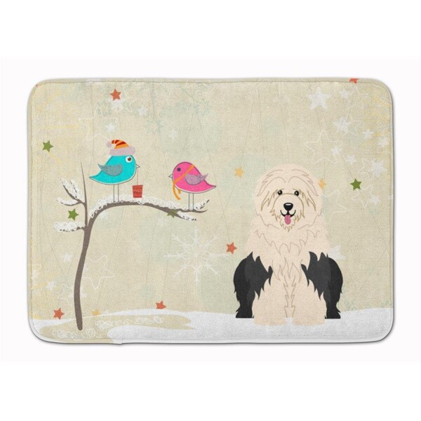 Carolines Treasures Christmas Presents Old English Sheepdog Machine Washable Memory Foam Mat BB2568RUG - main